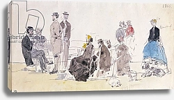 Постер Буден Эжен (Eugene Boudin) On the Beach, 1866