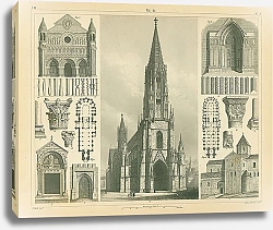 Постер Архитектура №17: кафедральный собор Мюнстер, Фрайбурге, Германия 1