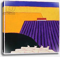 Постер Донне Эйфне (совр) Sheep and Lavender Fields, 2004
