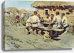 Постер Виноградов Сергей Обед работников. 1890
