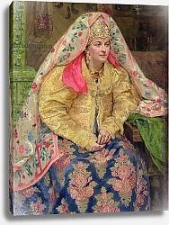 Постер Куликов Иван Woman in Old Russian Dress, 1916