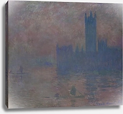Постер Моне Клод (Claude Monet) Парламент в тумане