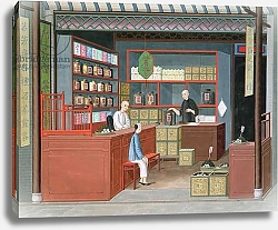 Постер Школа: Китайская 19в. Ming-Tang Tea Store dealing fragrant Tenderleaf Tea