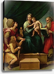 Постер Рафаэль (Raphael Santi) The Madonna of the Fish c.1513