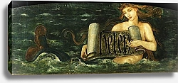 Постер Берне-Джонс Эдвард Helen, a Mermaid, c.1880