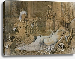 Постер Ингрес Джин Odalisque with a Slave, 1858