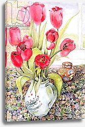 Постер Фивси Джоан (совр) Tulips in a Rye Jug