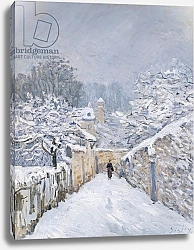 Постер Сислей Альфред (Alfred Sisley) Snow at Louveciennes, 1878