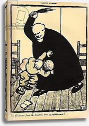 Постер Валлоттон Феликс A priest beats a boy, from 'Crimes and Punishments', 1902
