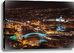 Постер Грузия, Тбилиси. Ночной город