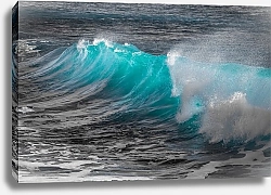 Постер Голубая морская волна