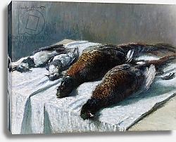 Постер Моне Клод (Claude Monet) Still life with pheasants and plovers, 1879