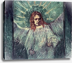 Постер Ван Гог Винсент (Vincent Van Gogh) Head of an Angel, after Rembrandt, 1889