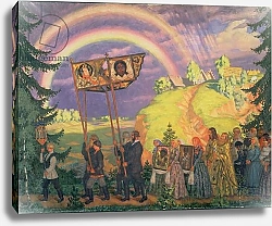 Постер Кустодиев Борис Easter Procession, 1915 1