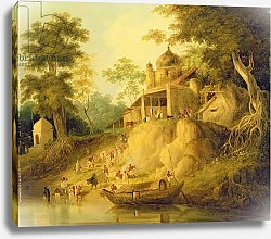 Постер Даниэль Уильям The Banks of the Ganges, c.1820-30