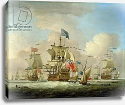 Постер Монами Питер British Men-of-War and a Sloop, c.1720-30