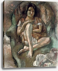 Постер Пасин Жюль Young Girl in an Armchair; Jeune fille au fauteuil, 1922