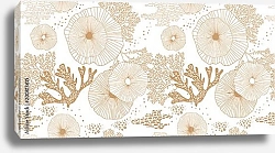 Постер Золотые кораллы и водоросли
