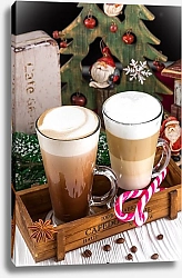 Постер Кофейные напитки на новый год