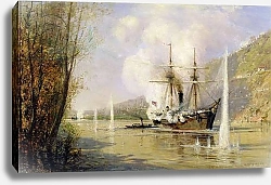Постер Боголюбов Алексей The Russian Destroyer 'Shutka' attacking a Turkish ship on the 16th June 1877