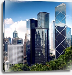 Постер Китай, Гонконг. Центр города с небоскребами