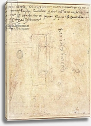 Постер Микеланджело (Michelangelo Buonarroti) Architectural Study with Notes