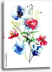 Постер Декоративные дикие цветы