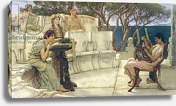 Постер Альма-Тадема Лоуренс (Lawrence Alma-Tadema) Sappho and Alcaeus, 1881