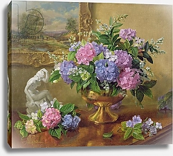 Постер Уильямс Альберт (совр) AB211B Still Life of Hydrangeas and Lilacs