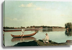 Постер Сорока Григорий Рыбаки. Вид в Спасском. Вторая половина 1840-х
