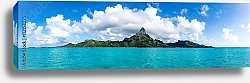 Постер Монт-Отеману из атолла Бора-Бора во Французской Полинезии