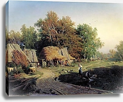 Постер Васильев Федор Деревня. 1869