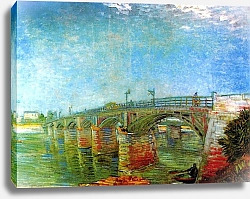Постер Ван Гог Винсент (Vincent Van Gogh) Мост через Сену в Аньере
