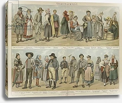 Постер Школа: Немецкая школа (19 в.) Folk costumes
