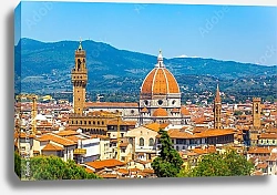 Постер Италия, Флоренция. Санта-Мария-дель-Фьоре в ясный день
