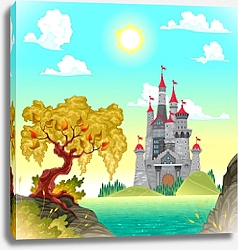 Постер Таинственный замок у озера