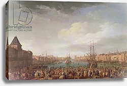 Постер Верне Клод Morning View of the Inner Port of Marseille and the Pavilion of the Horloge du Parc, 1754