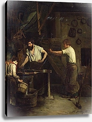 Постер Бонвин Франсуа The Blacksmiths, Memory of Treport, 1857