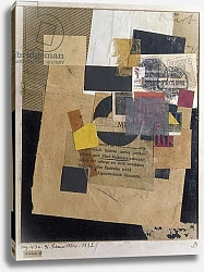 Постер Швиттерс Курт Worden ist Collage by Kurt Schwitters 1922 Private Collection