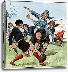 Постер Football feminin. Woman soccer.