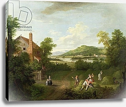 Постер Ламберт Джордж Landscape with Farmworkers, c.1730-40