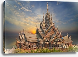 Постер Святилище Истины, Паттайя, Таиланд