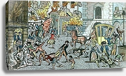 Постер Школа: Немецкая 18в. Terrible Atrocities Committed in Paris, 10th August 1792