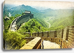 Постер Великая Китайская стена, ретро-фото