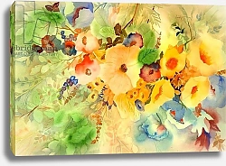 Постер Пушпарадж Нила (совр) Golden Hibiscus