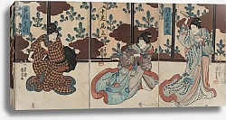 Постер Куниеси Утагава Tsubone iwafuji chūrō onoe meshitukai hatsu