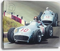 Постер Финлейсон Ян (совр) Fangio and Moss in 1955, 1994