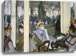 Постер Дега Эдгар (Edgar Degas) Women on a Cafe Terrace, 1877