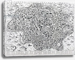 Постер Брамбилла Амброзио Antiquae Urbis Perfecta Imago, Map of Rome, c.1600
