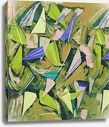 Постер МакКоноши Дэвид (совр) Ground Sample in Green, 2017, Collage on Paper